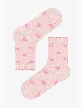 Chaussettes mi-hautes fille funny à fleurs en coton, paire penti