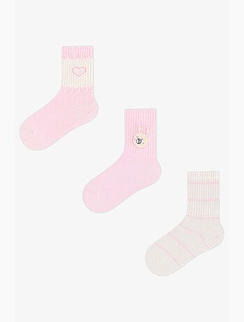 Chaussettes mi-hautes fille little bunny à motif lapin, paire penti