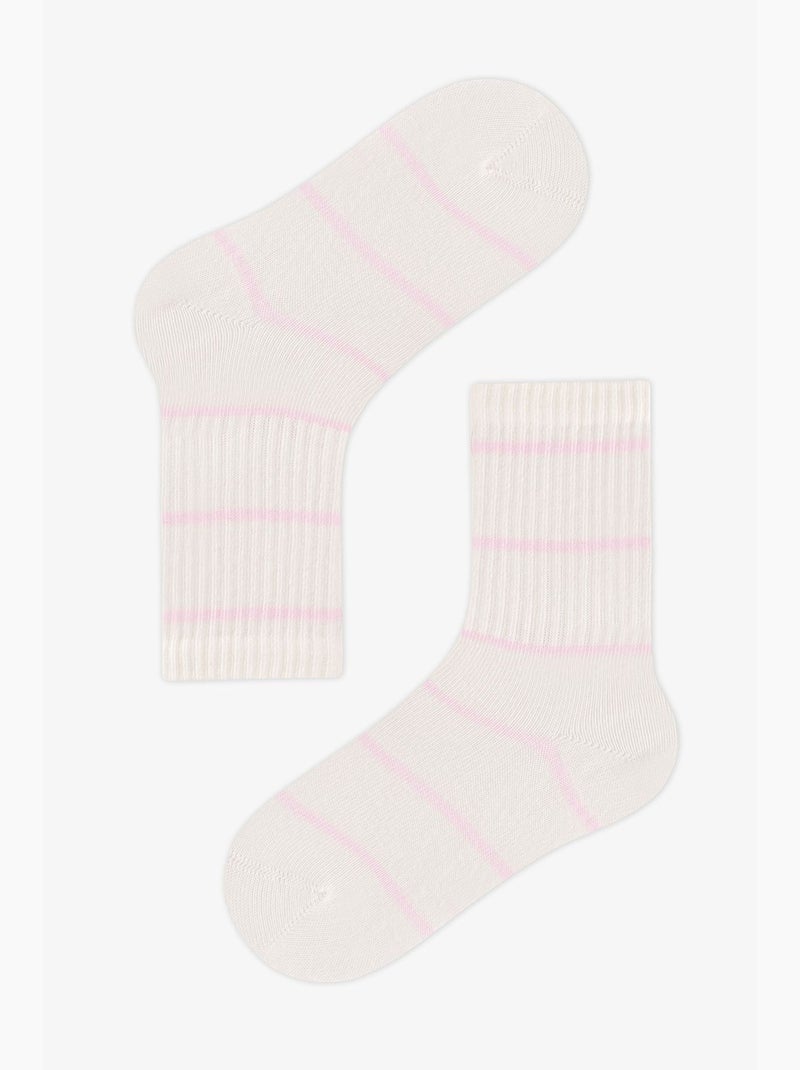 Chaussettes mi-hautes fille little bunny à motif lapin, paire penti Rose clair - Kiabi