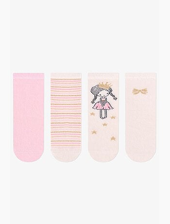 Chaussettes mi-hautes fille sparkle princess à motif princesse, lot de 2 penti