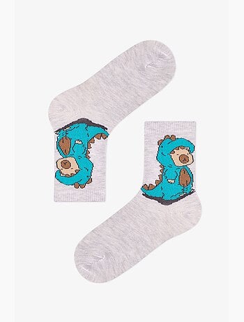 Chaussettes mi-hautes garçon lovers rayées, lot de 2 penti