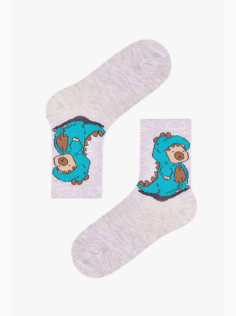 Chaussettes mi-hautes garçon lovers rayées, lot de 2 penti Blanc - Kiabi