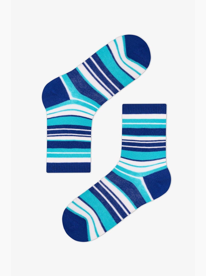 Chaussettes mi-hautes garçon lovers rayées, lot de 2 penti Blanc - Kiabi