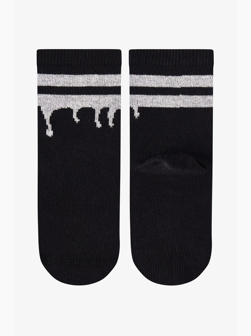 Chaussettes mi-hautes garçon rebel bears à motif ours, lot de 2 penti Blanc Orange - Kiabi