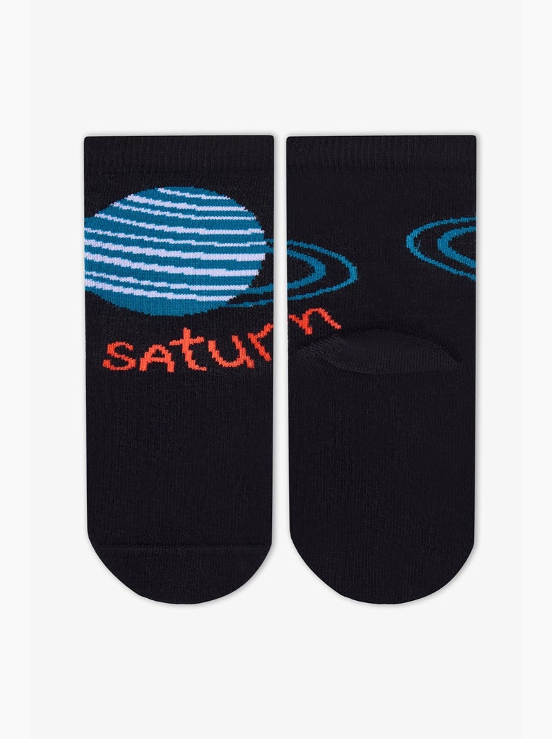 Chaussettes mi-hautes garçon stellar cats à motif chat, lot de 2 penti Noir - Kiabi