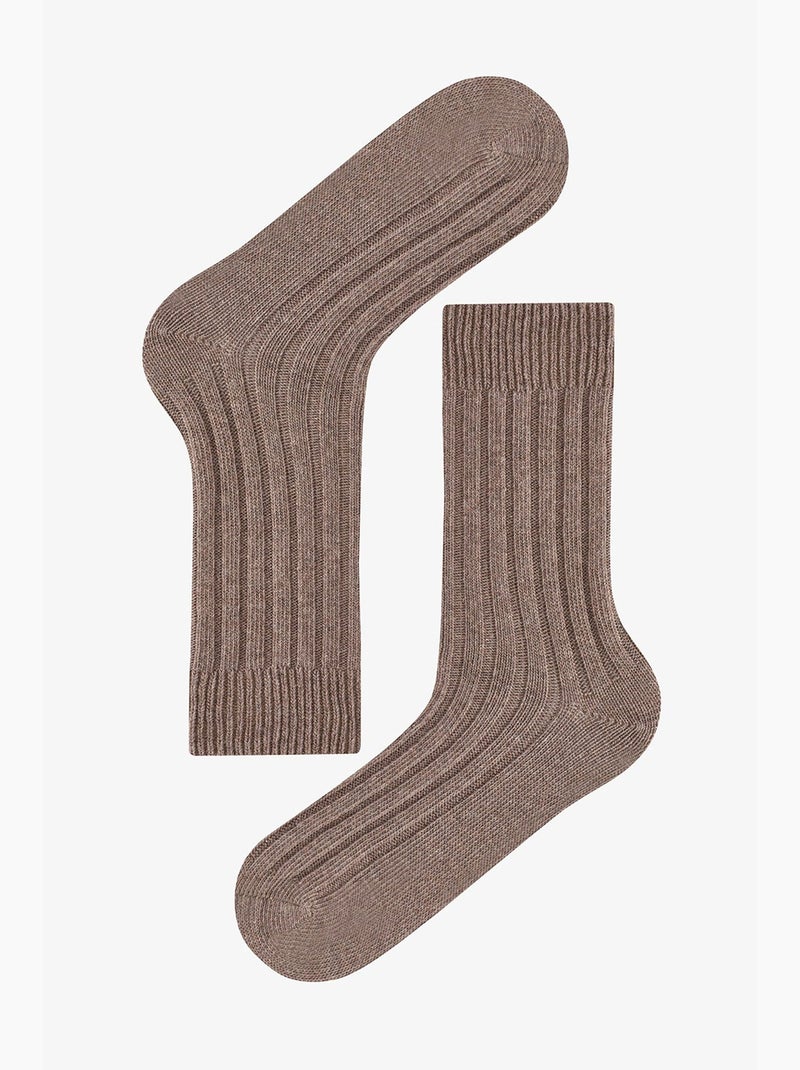 Chaussettes mi-hautes homme flex tone, paire penti Bleu Beige - Kiabi