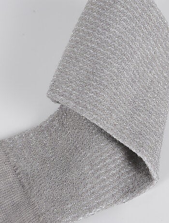 Chaussettes mi-hautes laine/viscose et fils de lurex Mode