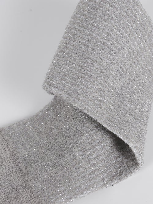 Chaussettes mi-hautes laine/viscose et fils de lurex Mode - Kiabi