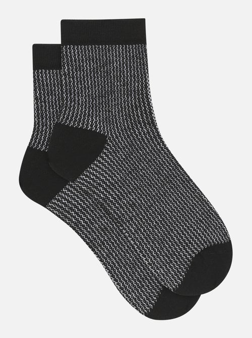 Chaussettes mi-hautes laine/viscose et fils de lurex Mode - Kiabi
