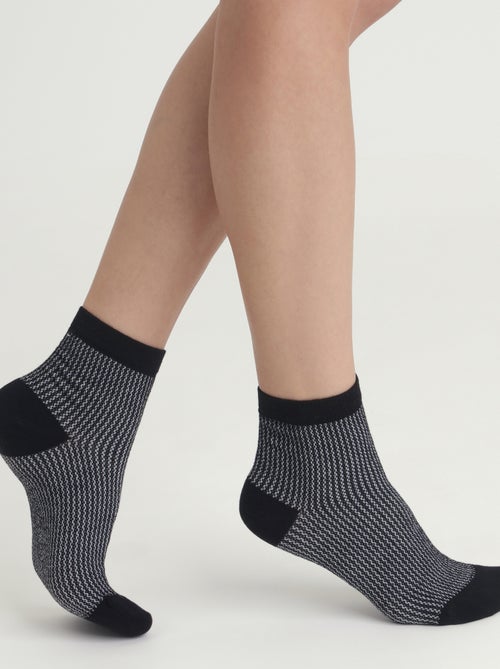 Chaussettes mi-hautes laine/viscose et fils de lurex Mode - Kiabi