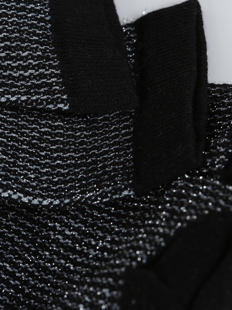 Chaussettes mi-hautes laine/viscose et fils de lurex Mode Noir - Kiabi