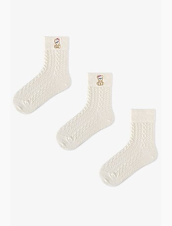 Chaussettes mi-hautes paire marsmelov cutie bear fille penti