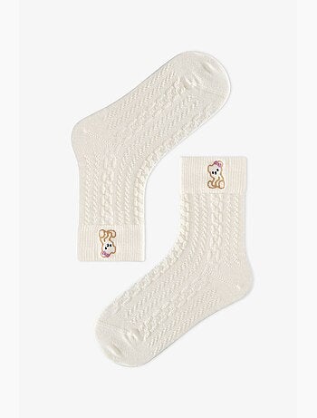 Chaussettes mi-hautes paire marsmelov cutie bear fille penti