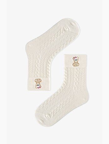 Chaussettes mi-hautes paire marsmelov cutie bear fille penti