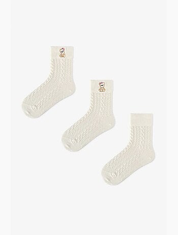 Chaussettes mi-hautes paire marsmelov cutie bear fille penti