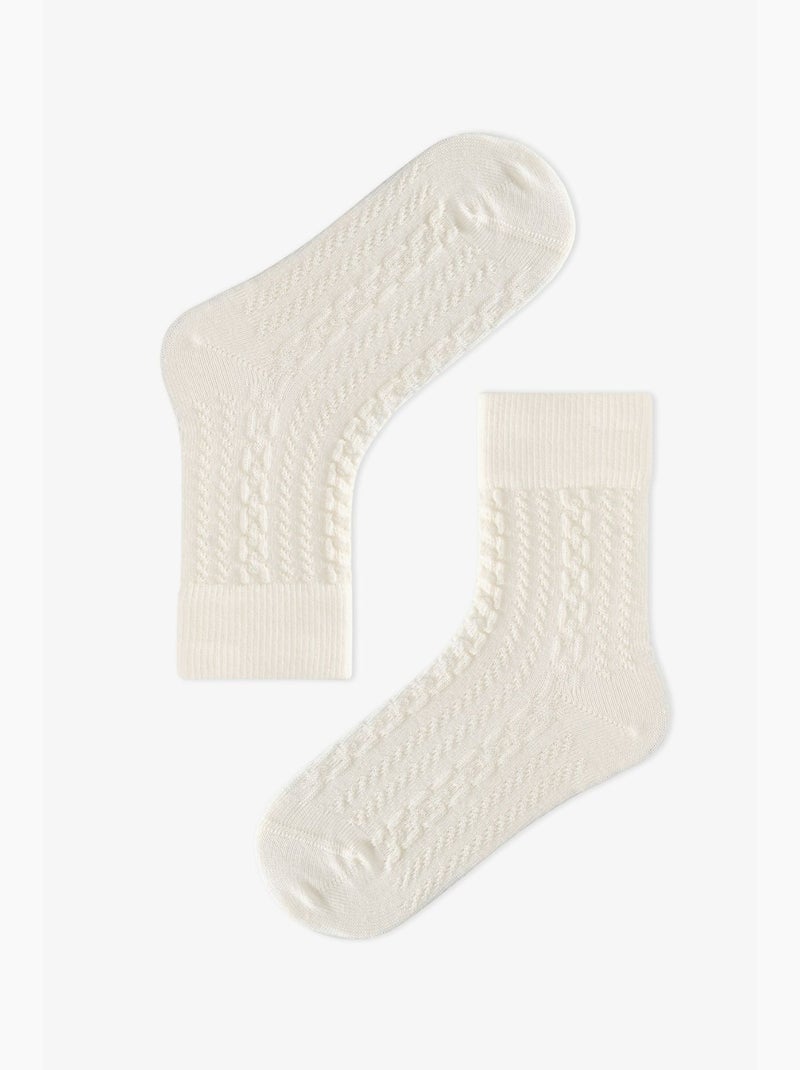 Chaussettes mi-hautes paire marsmelov cutie bear fille penti Blanc cassé - Kiabi