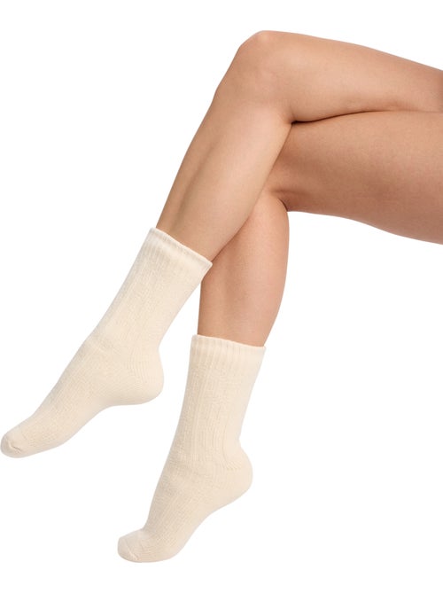 Chaussettes mi-hautes polaire Cocoon - Kiabi Chaussettes mi-hautes polaire Cocoon - Kiabi