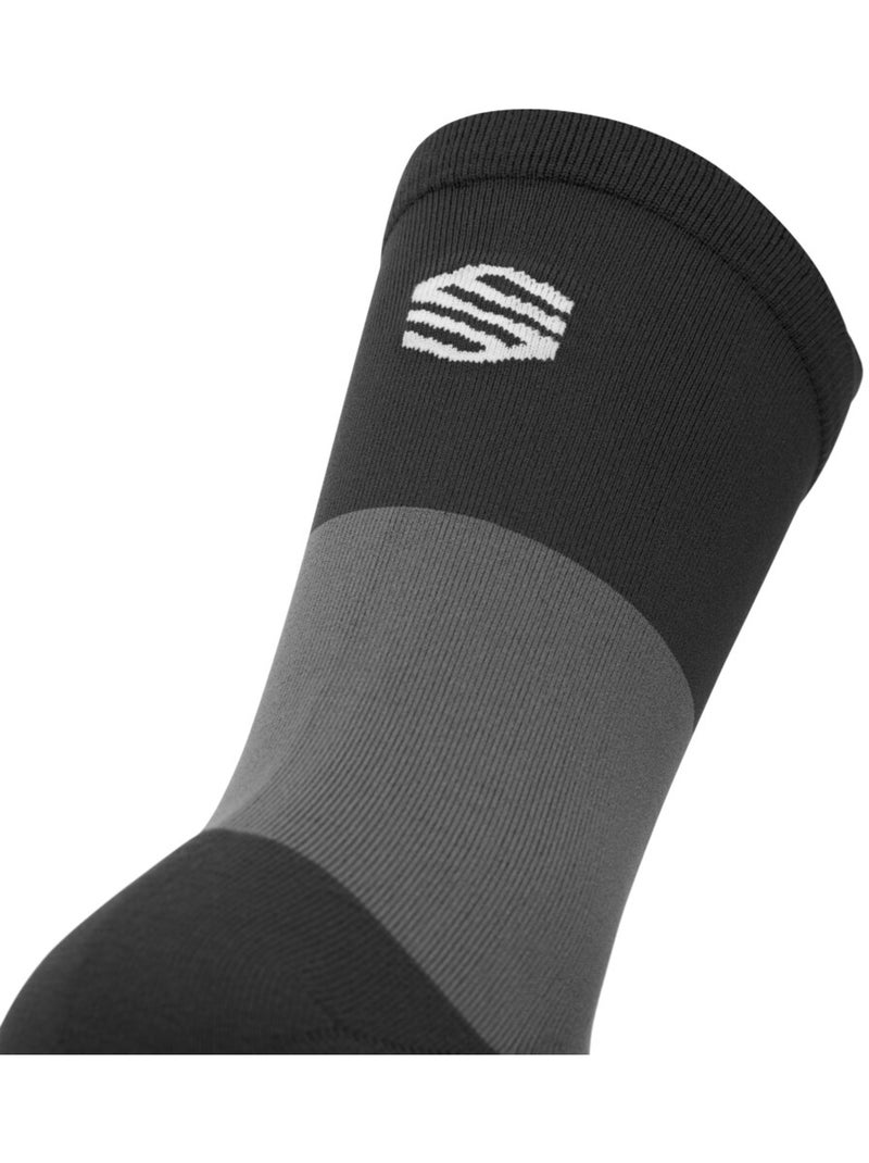 Chaussettes mi-hautes trail running randonnée homme et femme pindos Noir - Kiabi