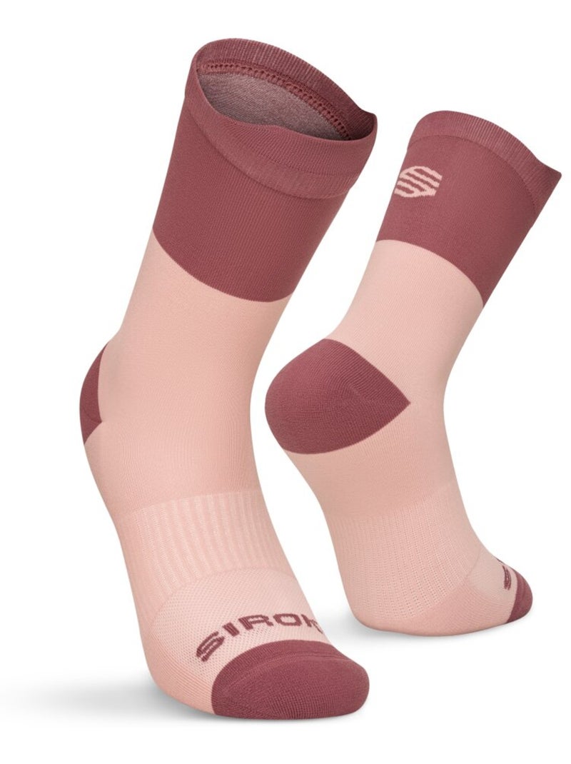 Chaussettes mi-hautes trail running randonnée homme et femme pindos Violet - Kiabi