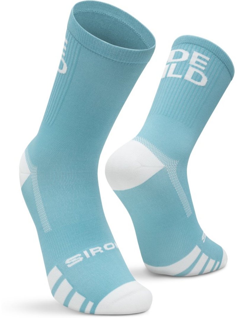 Chaussettes mi-mollet cyclisme gravel cyclisme homme et femme gs2 Bleu - Kiabi