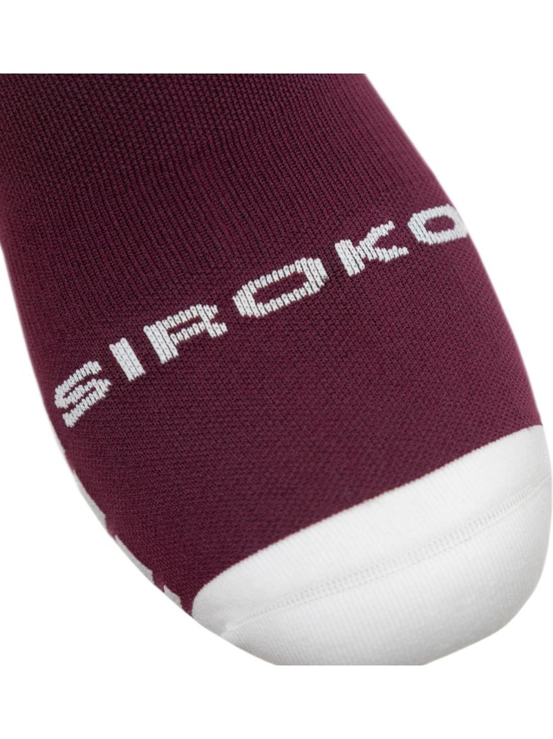 Chaussettes mi-mollet cyclisme gravel cyclisme homme et femme gs2 burgundy Rouge - Kiabi