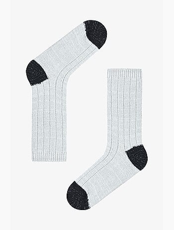 Chaussettes mi-mollet épaisses à double brillance penti