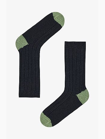 Chaussettes mi-mollet épaisses à double brillance penti