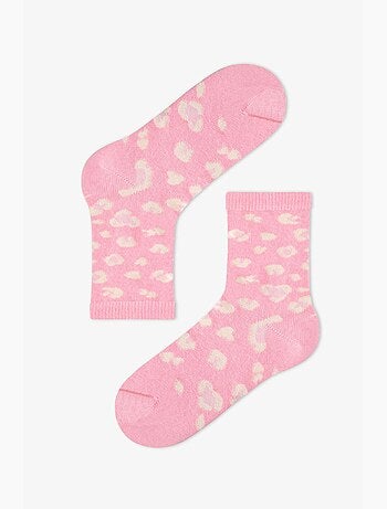 Chaussettes mi-mollet fille à motif léopard mignon, lot de 2 penti