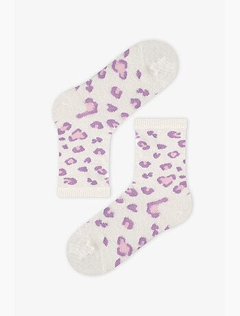 Chaussettes mi-mollet fille à motif léopard mignon, lot de 2 penti