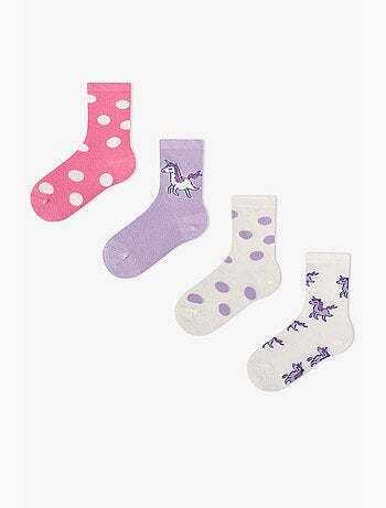 Chaussettes mi-mollet fille loving unicorn, paire penti