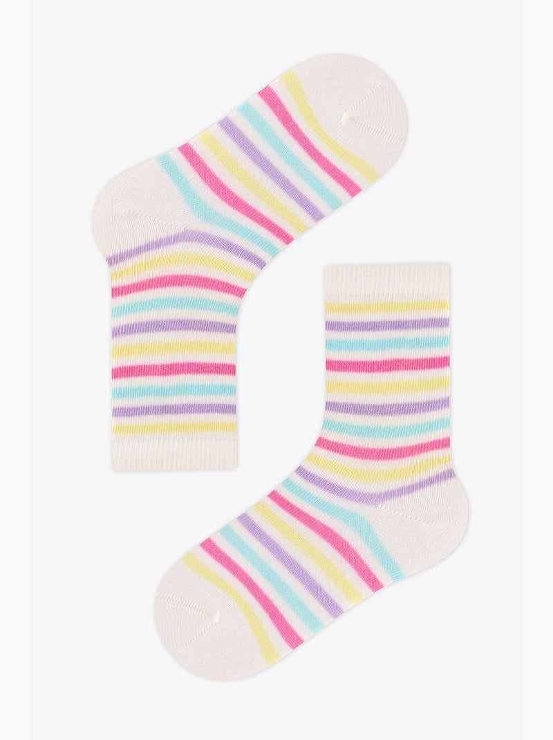 Chaussettes mi-mollet fille space cat à motif chat, lot de 4 penti Rose - Kiabi