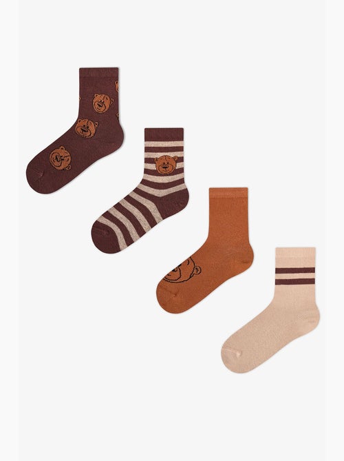 Chaussettes mi-mollet garçon ie bears à motif ours, lot de 2 penti - Kiabi Chaussettes mi-mollet garçon ie bears à motif ours, lot de 2 penti - Kiabi