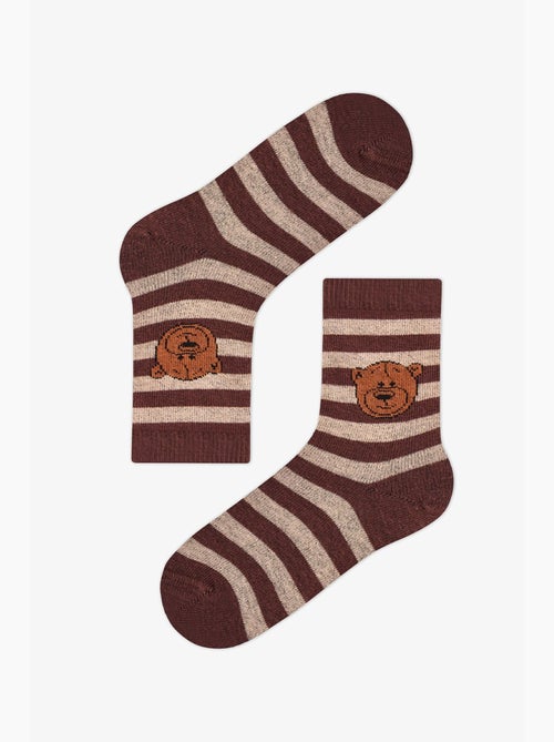Chaussettes mi-mollet garçon ie bears à motif ours, lot de 2 penti - Kiabi Chaussettes mi-mollet garçon ie bears à motif ours, lot de 2 penti - Kiabi