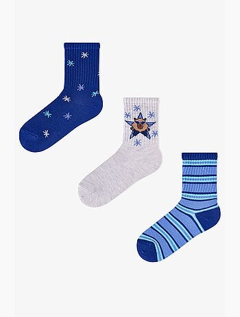 Chaussettes mi-mollet garçon rockstar capy en coton, lot de 2 penti