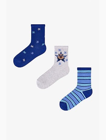 Chaussettes mi-mollet garçon rockstar capy en coton, lot de 2 penti