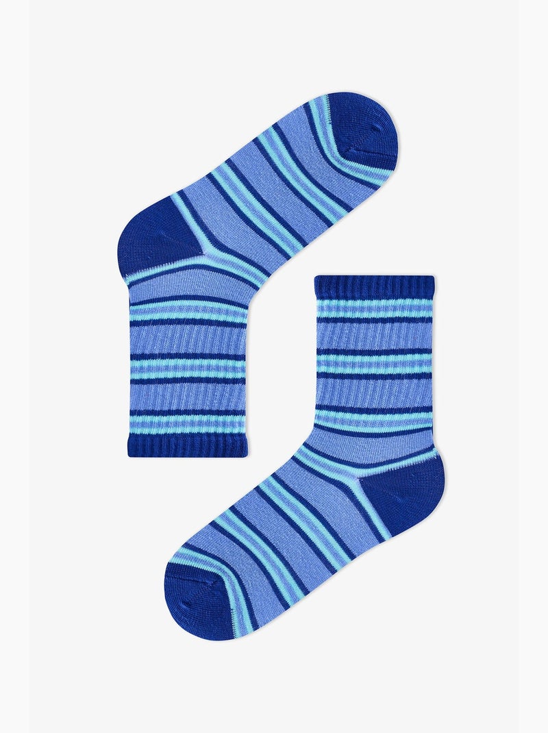 Chaussettes mi-mollet garçon rockstar capy en coton, lot de 2 penti Bleu marine - Kiabi