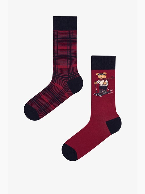 Chaussettes mi-mollet homme ski buddy à motif nouvel an, lot de 2 penti - Kiabi Chaussettes mi-mollet homme ski buddy à motif nouvel an, lot de 2 penti - Kiabi
