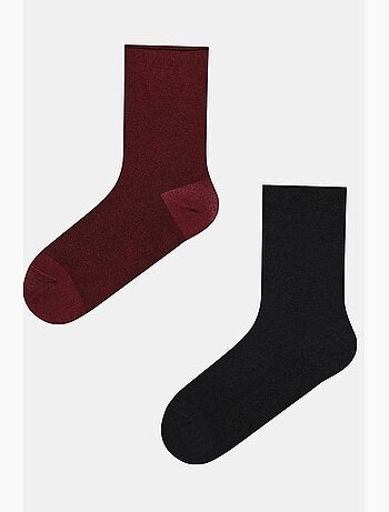 Chaussettes mi-mollet jacquard confortables en mélange modal penti