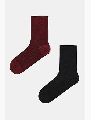 Chaussettes mi-mollet jacquard confortables en mélange modal penti