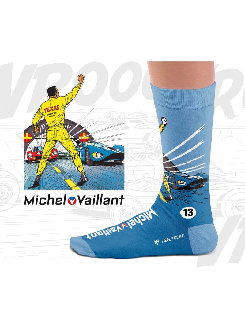 Chaussettes Michel Vaillant, Le 13 Est Au Départ Bleu - Kiabi