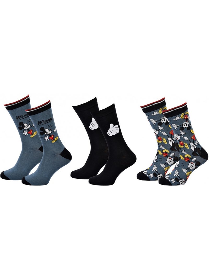 Chaussettes Mickey - Pack de 3 Multicolore - Kiabi