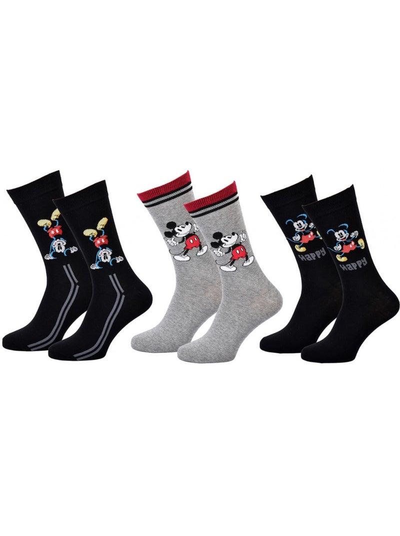 Chaussettes Mickey - Pack de 3 Multicolore - Kiabi