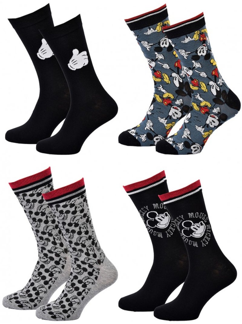 Chaussettes Mickey - Pack de 4 Multicolore - Kiabi