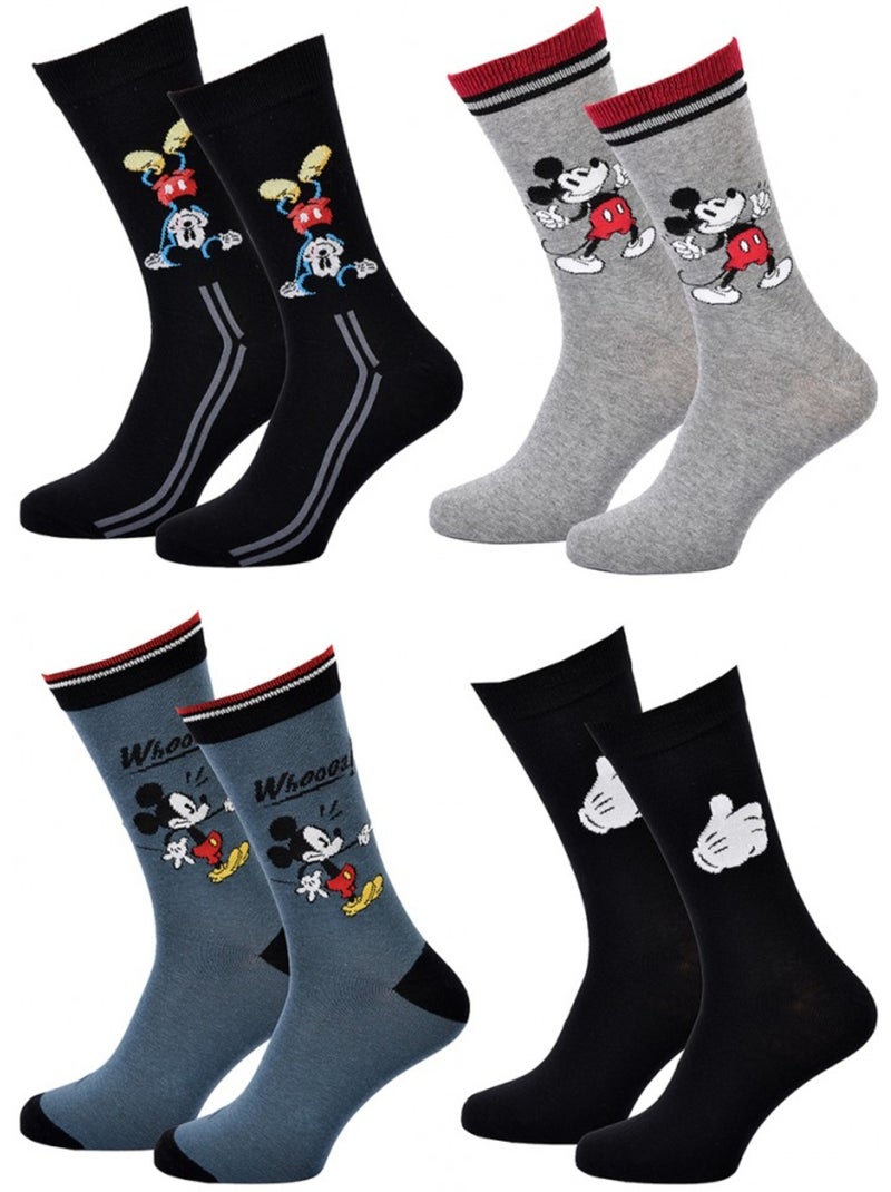 Chaussettes Mickey - Pack de 4 Multicolore - Kiabi