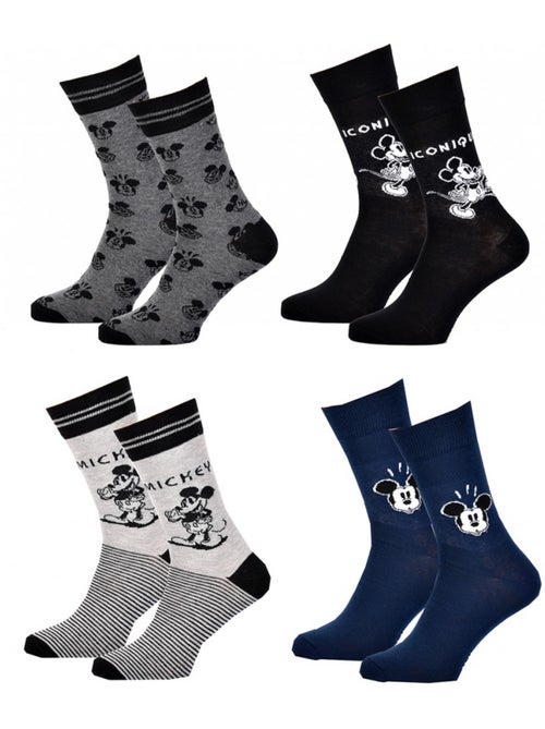 Chaussettes Mickey - Pack de 4 - Kiabi