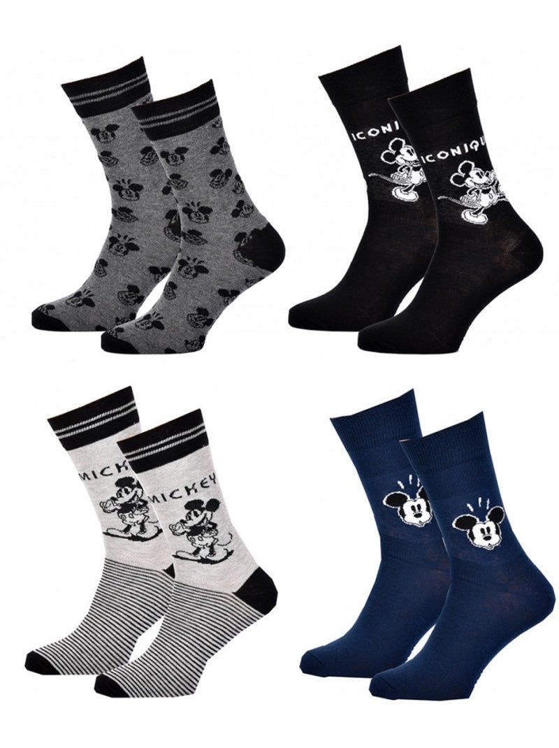Chaussettes Mickey - Pack de 4 Multicolore - Kiabi