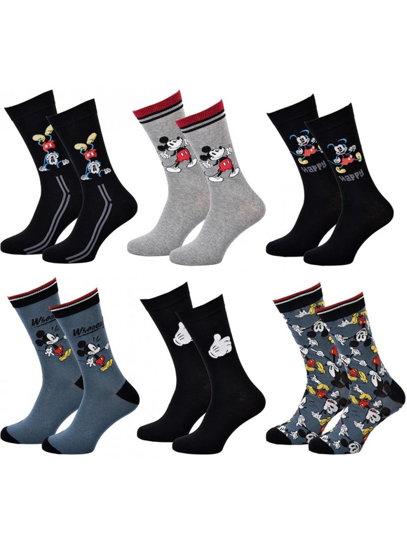 Chaussettes Mickey - Pack de 6 Multicolore - Kiabi