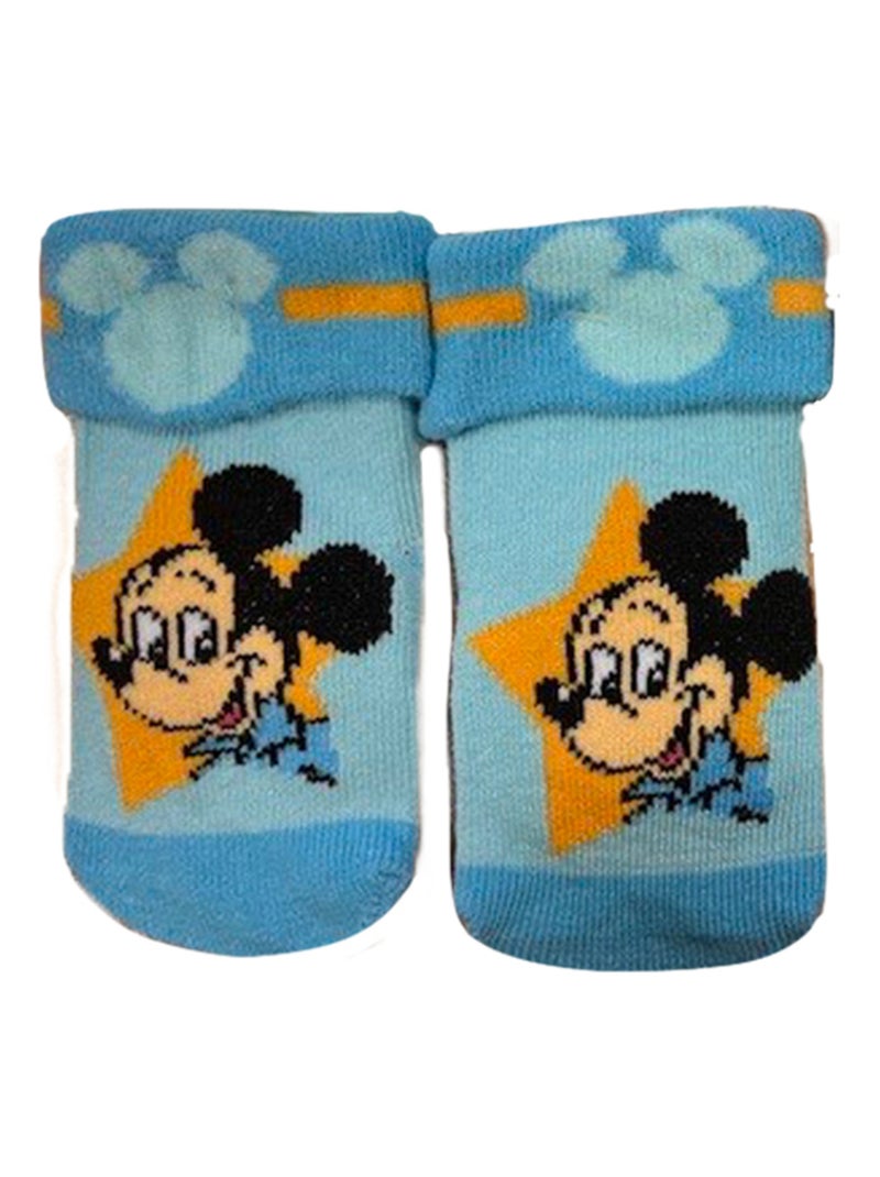 Chaussettes Mickey Etoile x2 Les Chatounets Bleu - Kiabi