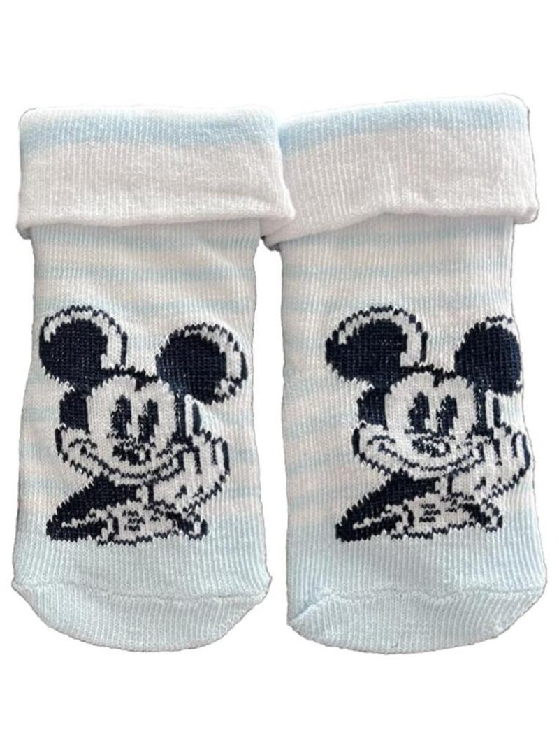 Chaussettes Mickey Les Chatounets Blanc Bleu marine Gris - Kiabi