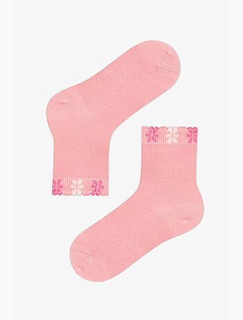 Chaussettes montantes doubles fille à motif lapin carrot chase penti
